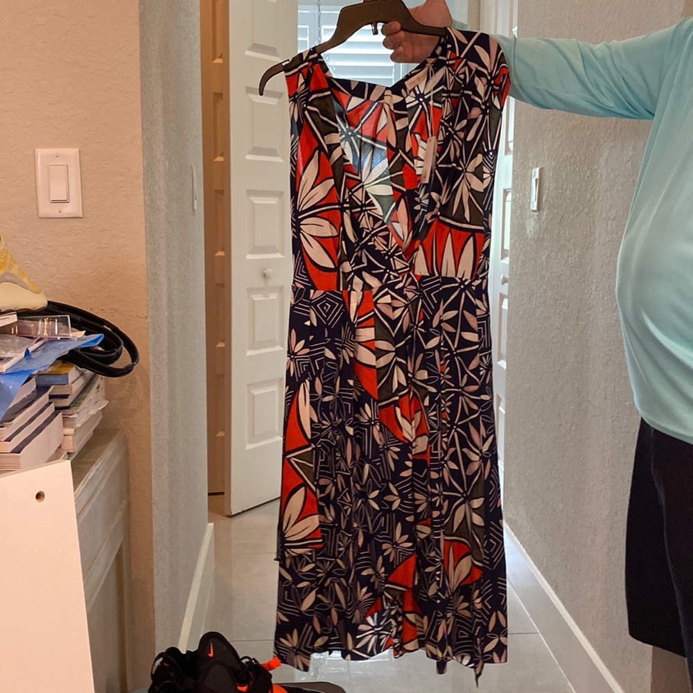 Tory Burch navy pottery A dress new with tags